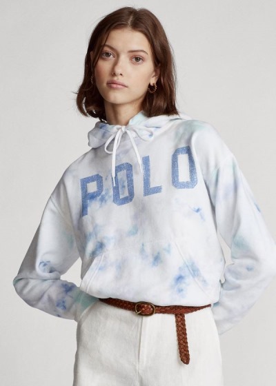 Polo Ralph Lauren Tie-Dye Fleece Hættetrøje Dame Danmark (YPJQK0456)